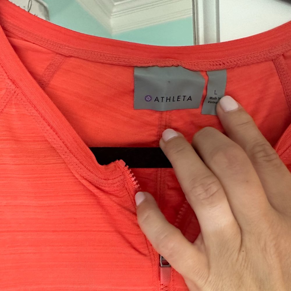 Athleta 3/4 Zip Pullover, Large - image 2